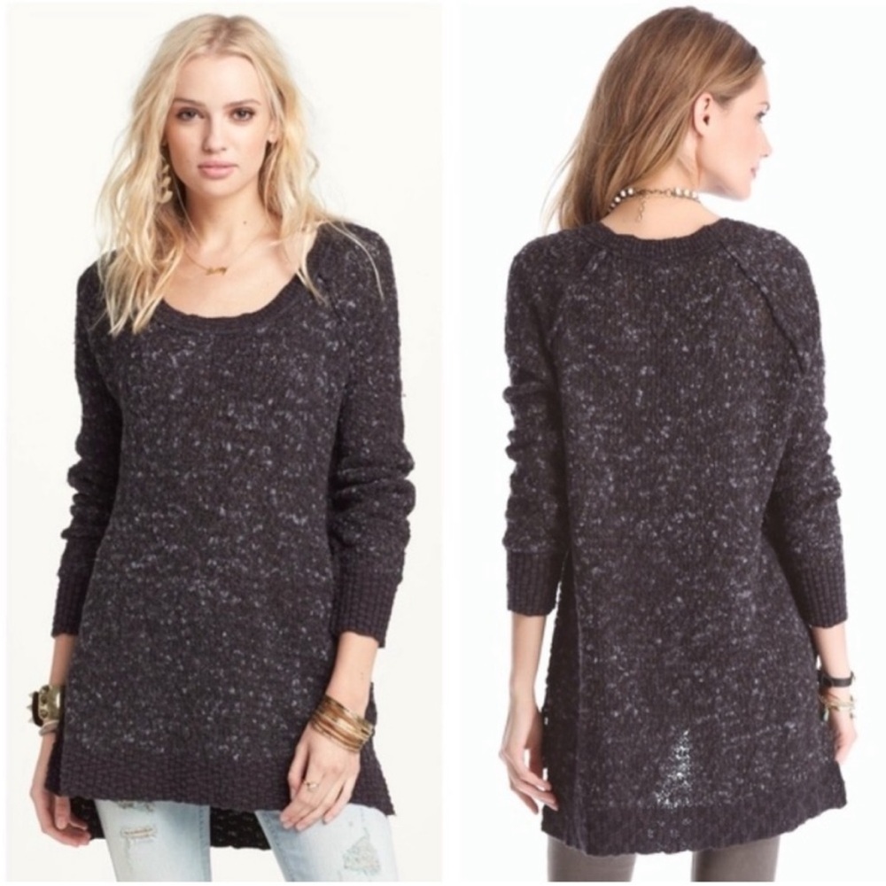 Free People Jeepster‎ Honeycomb Sweater in Gray Medium